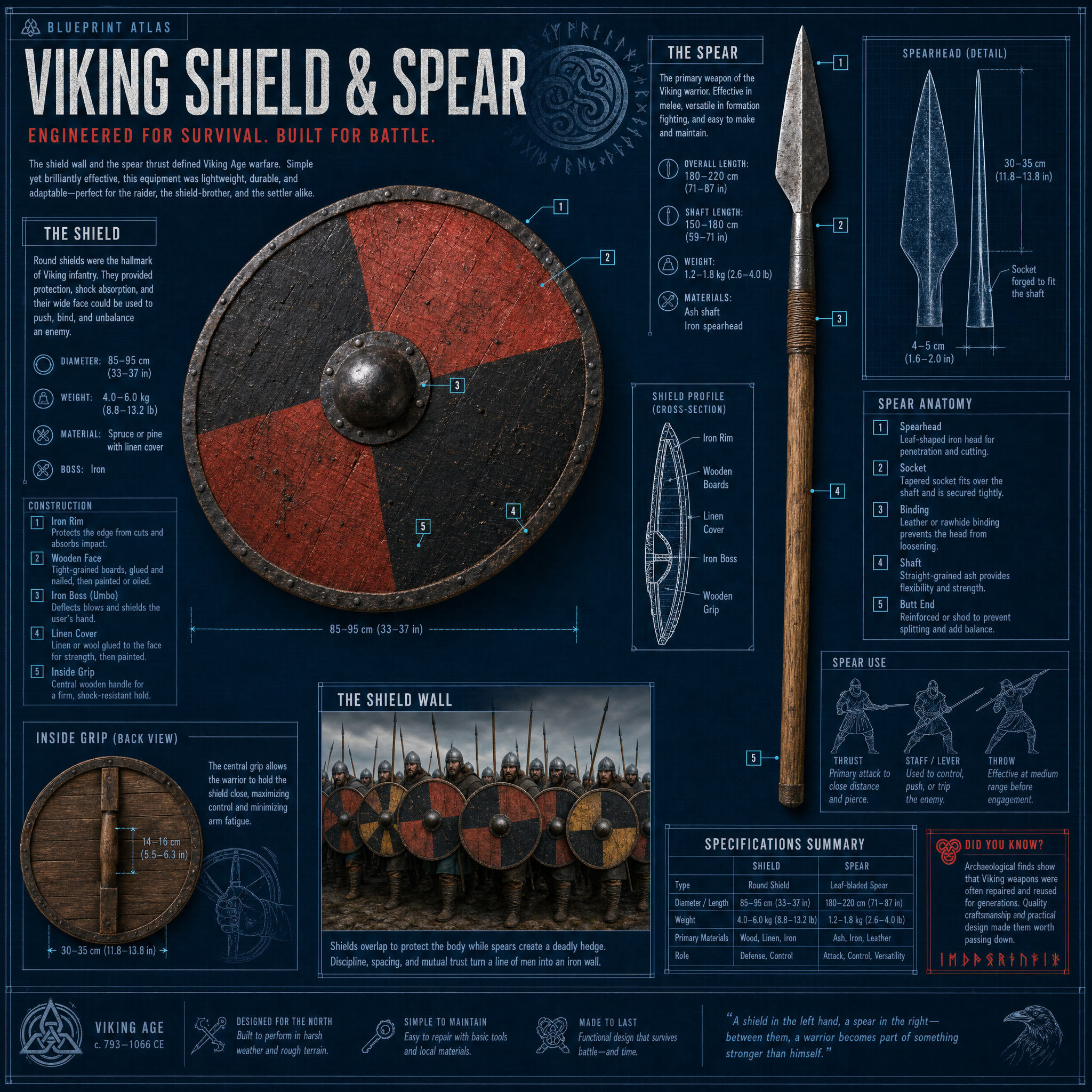 Viking Shield & Spear